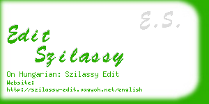 edit szilassy business card